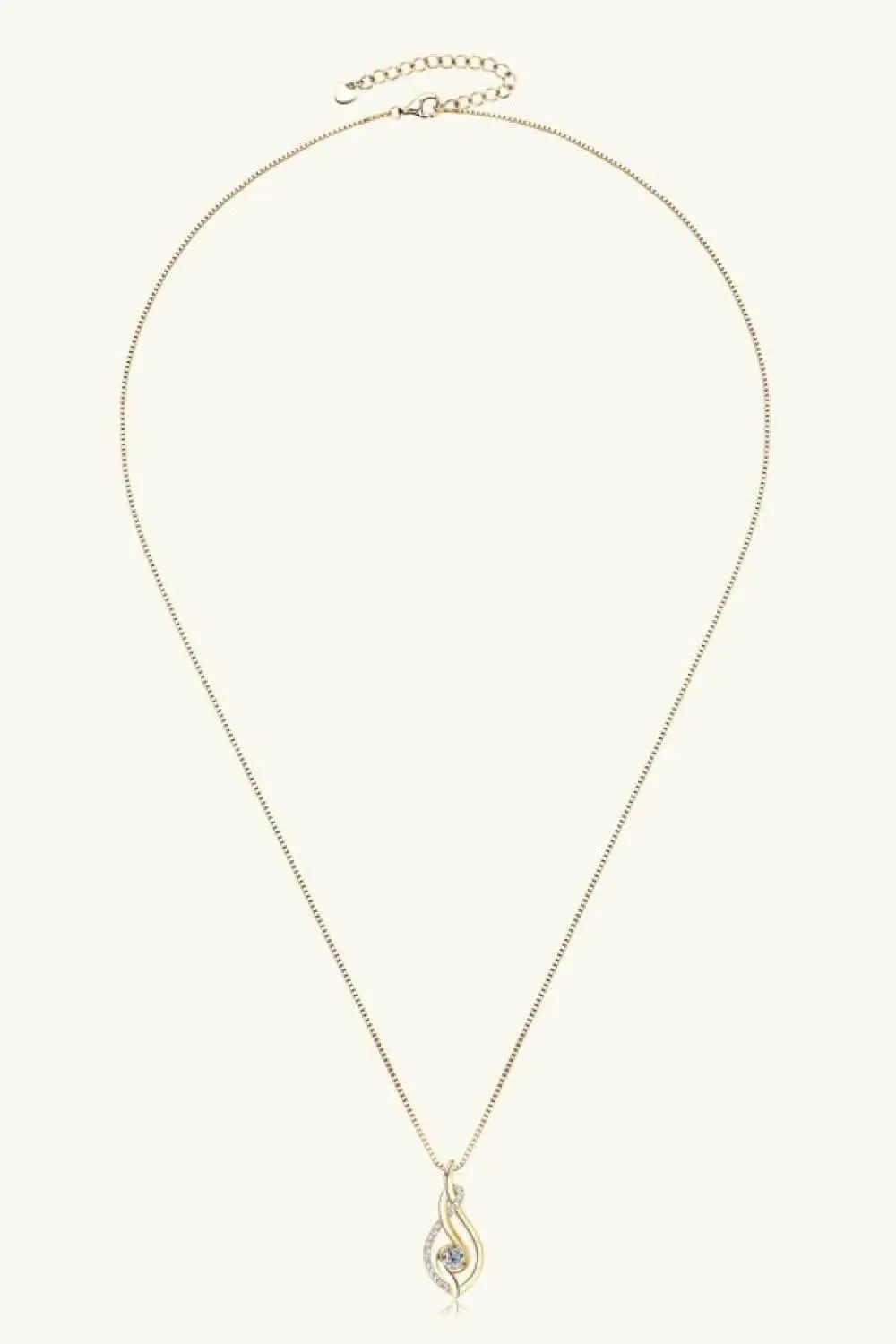 Elegant Moissanite Silver Necklace - Love Salve